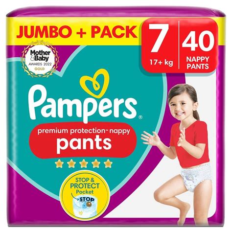 Pampers Premium Protection Nappy Pants Size Nappies Jumbo Pack