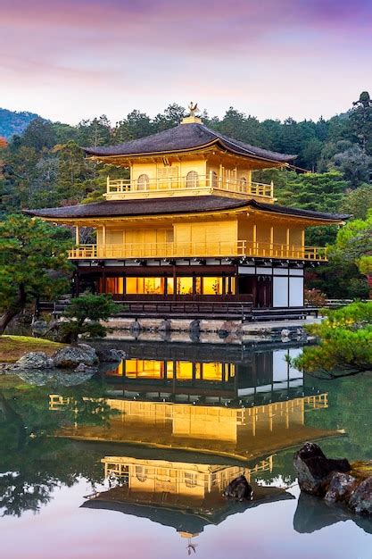 Free Photo The Golden Pavilion Kinkakuji Temple In Kyoto Japan