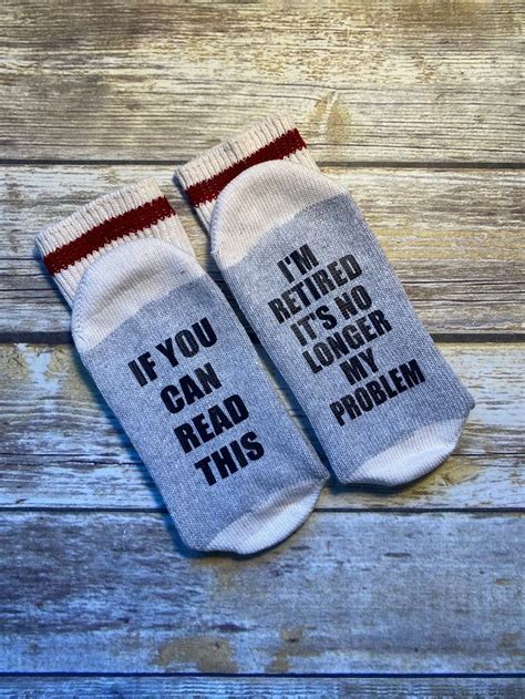 Retirement Socks Fun Socks Gifts For Retiree Retirement Etsy Canada