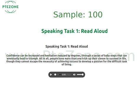 PTE Read Aloud Sample 100 FreePTETest