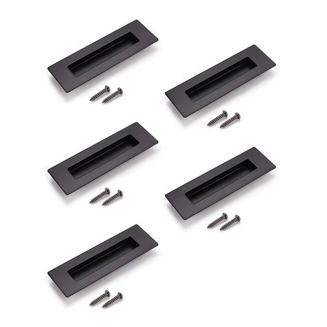 Buy 5 Packprobrico Black Recessed Flush Pull Handles Rectangular