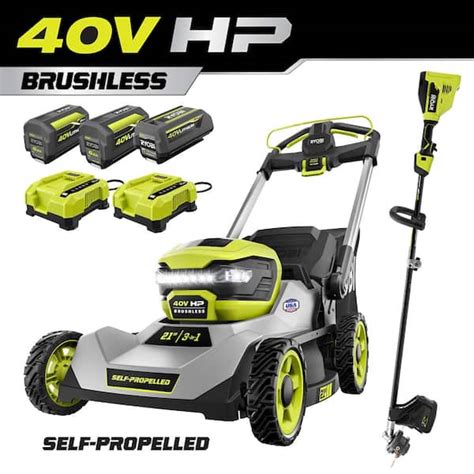 Ryobi V Brushless Cordless Walk Behind Self Propelled Lawn Mo