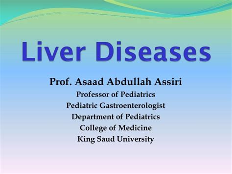 Ppt Liver Diseases Powerpoint Presentation Free Download Id 4700894