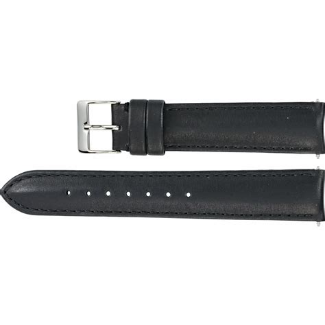 L Black Water Resistant Calfskin Padded Watch Band Parkville Jewelers