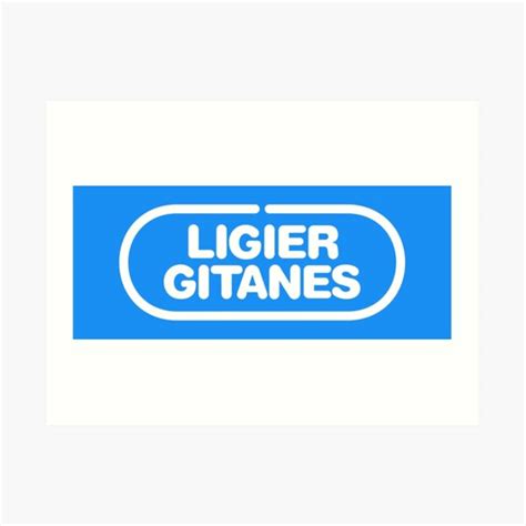 Ligier Gitanes F Team Logo White Print Art Print For