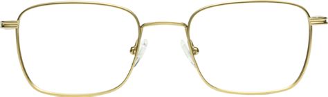 Silver Classic Rectangle Semi Rimless Eyeglasses Profile