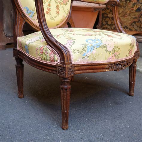 Proantic Fauteuil Dossier La Reine Epoque Louis Xvi