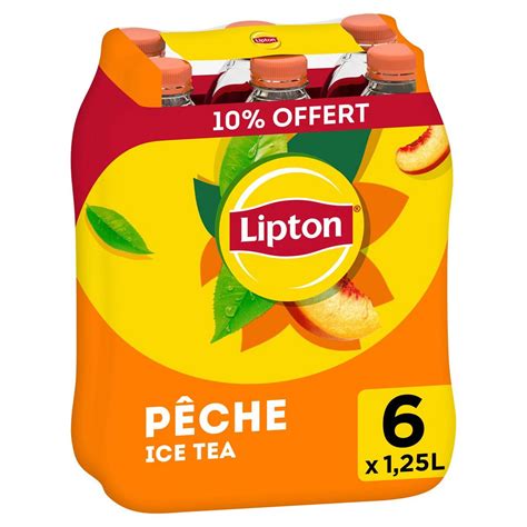 Lipton Boisson Ice Tea Base De Th Saveur P Che X L Pas Cher