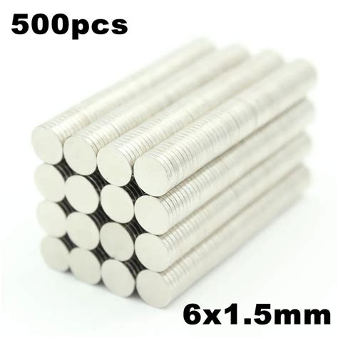 500pcs 6x1 5mm Super Powerful Strong Bulk Small Round NdFeB Neodymium