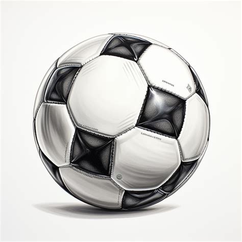 Premium Photo Arafed Soccer Ball With Black And White Stripes On A