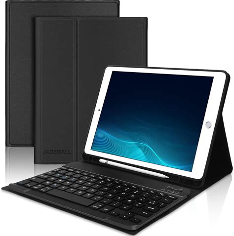 JADEMALL Coque Clavier pour iPad 9ème 8ème 7ème Génération 2021 2020