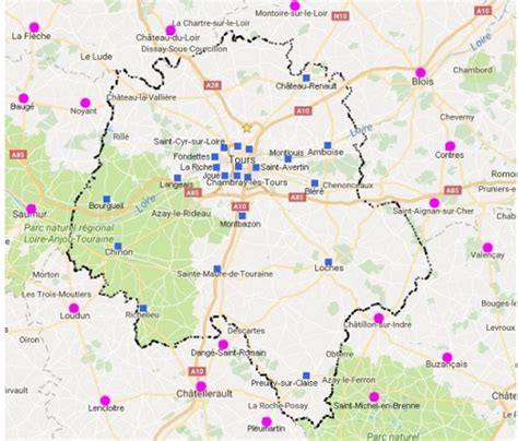 Indre et Loire Département 37 Voyage Carte Plan