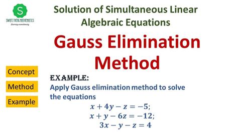 Gauss Elimination Method To Solve Simultaneous Linear Algebraic