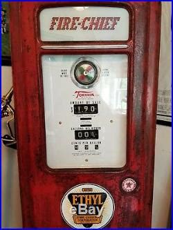 Tokheim 39 Tall Fire Chief Antique Vintage Gas Pump Collection