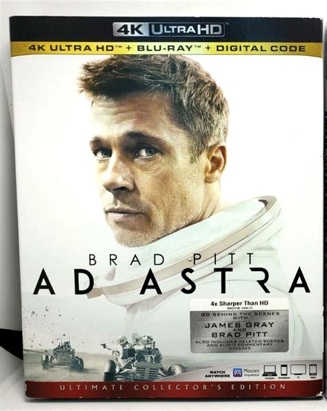 Ad Astra K Uhd K Blu Ray Digital Copy A Rare Oop Slip Cover Brad