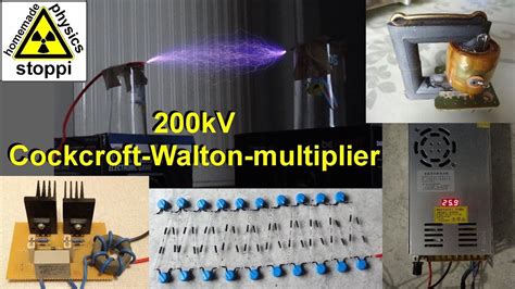 200kv High Voltage Cockcroft Walton Multiplier 200kv Hochspannung Kaskade Youtube