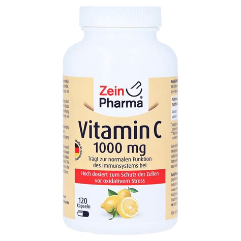 VITAMIN C 1000 mg ZeinPharma Kapseln 120 Stück medpex