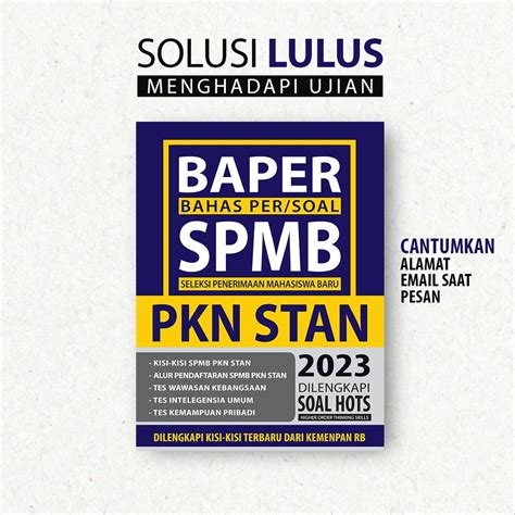 Jual BAHAS PER SOAL SPMB PKN STAN 2023 Shopee Indonesia