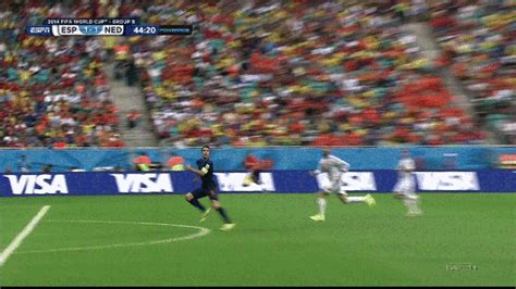 Robin van Persie Swan Dove to Bring Holland Level With Spain 1-1 (GIF ...