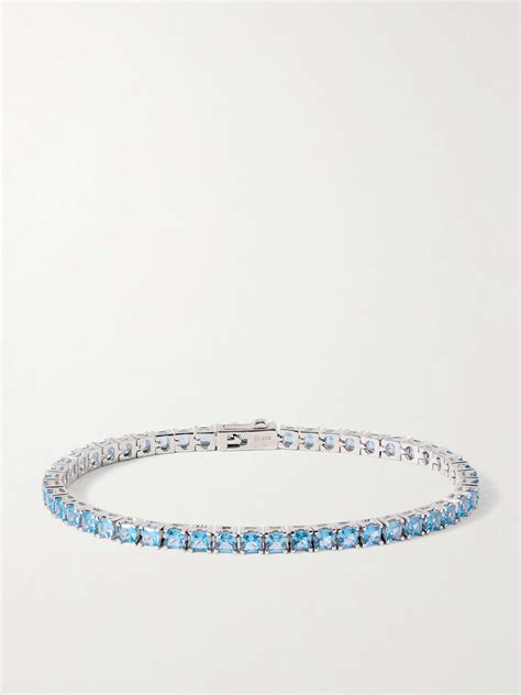 Hatton Labs Silver Cubic Zirconia Tennis Bracelet For Men Mr Porter