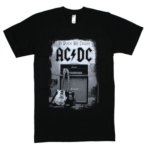 Ac Dc In Rock We Trust Tee Black Ac Dc Tシャツ 10004088 Rudie 通販