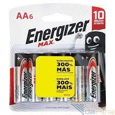 Pilha AA Alcalina Energizer Max Blister C 6un Casa Da Pilha