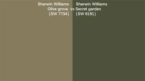 Sherwin Williams Olive Grove Vs Secret Garden Side By Side Comparison