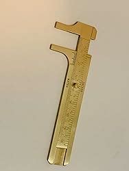 Juland Retro Vernier Caliper Copper Alloy Mini Brass Sliding Pocket