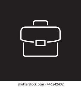 Briefcase Line Icon Portfolio Outline Vector Vector De Stock Libre De