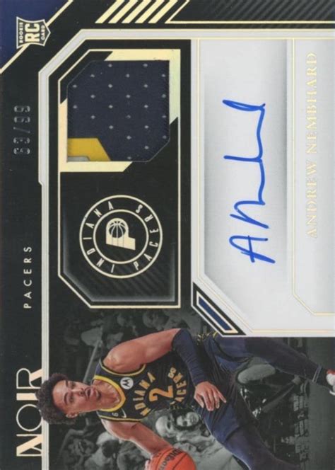 Andrew Nembhard Noir Rookie Patch Auto Color Psa Price