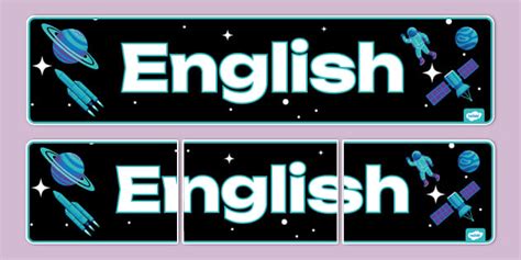 Space Themed English Display Banner Teacher Made Twinkl