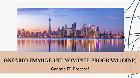 Ontario Immigrant Nominee Program Oinp Step By Step Guide Youtube