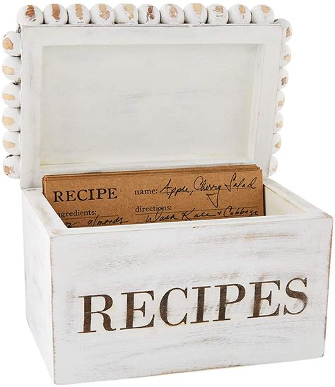 Recipe Box Set - White Beaded - Be Made