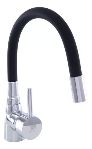 Grifo Gourmet Flexible Monomando De Silicona Negra 1 4 V Acabado