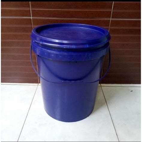 Jual Ember Pail Ember Plastik Warna Biru Polos 20 Liter 25 Kg Shopee