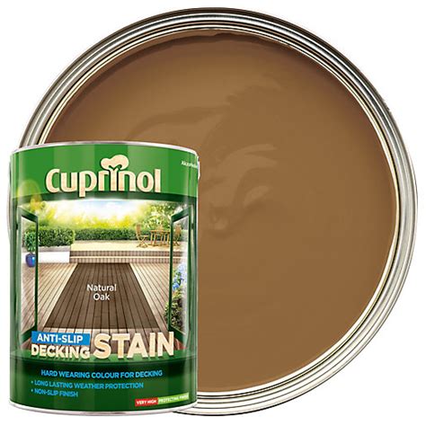 Cuprinol Anti Slip Decking Stain Natural Oak 5l Uk