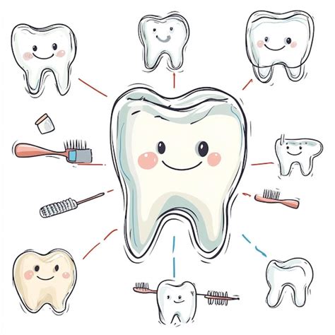 Diagrama De Las Técnicas Adecuadas De Cepillado Y Uso Del Hilo Dental Imagen Premium Generada