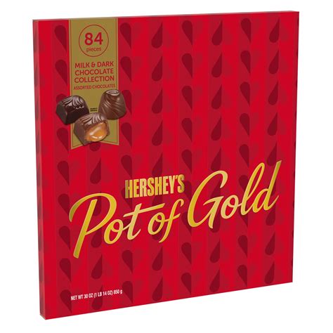 Hersheys Pot Of Gold Milk And Dark Chocolate Collection Assorted