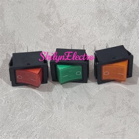 Jual Saklar P Besar Lampu Warna Orange Merah Hijau Switch On Off