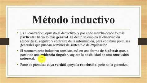 Método Científico Método deductivo método inductivo método