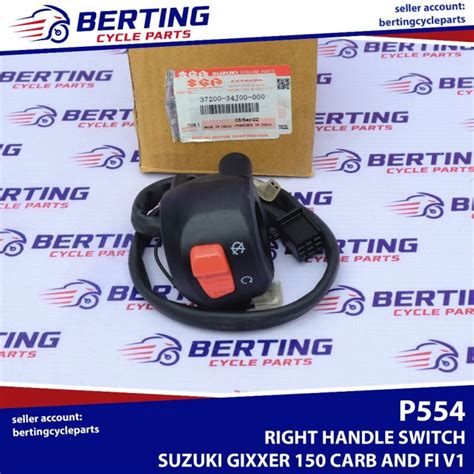 SGP RIGHT HANDLE SWITCH Suzuki Gixxer 150 Carb FI V1 Genuine 37200