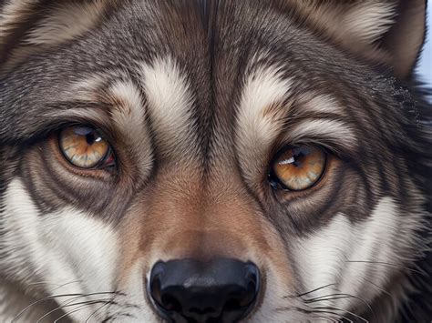 Premium AI Image | beautiful eyes of a wild wolf