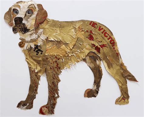 Peter Clark Creates Adorable Dog Collages Made From Layers Of Old