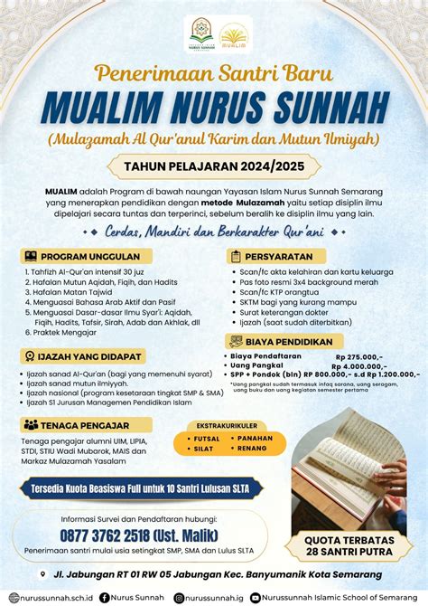 Ma Had Aly Sekolah Islam Nurus Sunnah Semarang