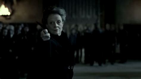 Mcgonagall Battles Snape Harry Potter And The Deathly Hallows Pt 2