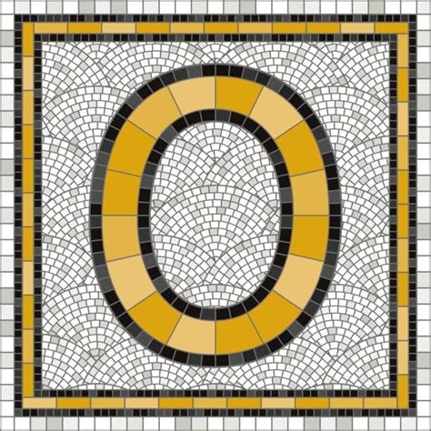 Buchstabe Letter O Mosaik Mosaic Mosaicos Alfabeto Abc