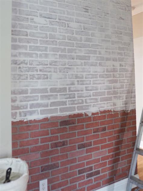 Diy Faux Whitewashed Brick Wall Tutorial Easy Home Decor Project