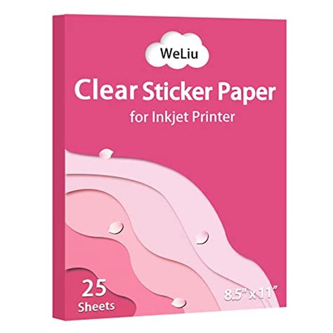 Snapklik Weliu Printable Transparent Sticker Paper Premium Clear