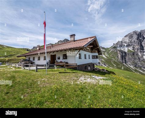 This Is The Privately Owned Senn Hut Mountain Refuge On The Kreuzjoch