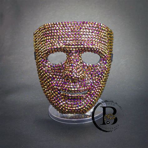 Rhinestone Mask Mime Mask Mime Face Mask Skull Mask - Etsy